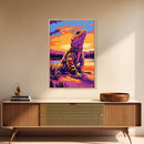 Lizard Art, Desert Reptile, Wildlife Decor, Nature Painting, Southwest Aesthetic, Bold Colors, Living Room, Canvas Print, Exotic Animal