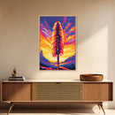 Sacred Feather, Spiritual Symbol, Sunset Backdrop, Native Inspired, Canvas Print, Unique Wall Art, Meaningful Decor, Boho Style