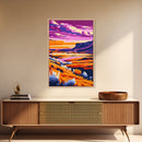 Desert Sunset, Canyon Glow, Canvas Print, Bold Landscape, Boho Wall Art, Rustic Home Decor, Large Artwork, Living Room Art, Gift Idea