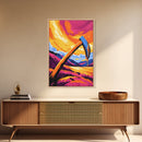 Melting Axe, Surreal Landscape, Framed Canvas Print, Fantasy Art, Dreamlike Painting, Boho Decor, Large Artwork, Unique Wall Art, Gift Idea