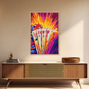 Poker Cards, Casino Vibes, Framed Canvas Print, Gambling Wall Art, Man Cave Decor, Vegas Aesthetic, Bold Home Art, Lucky Poker Decor