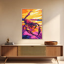 Scorpion Fantasy Art, Surreal Ocean Scene, Bold Desert Creature Print, Dramatic Wall Decor, Framed Canvas Print, Unique Office Artwork
