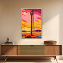 Nautical Rope, Coastal Decor, Beach House Art, Sunset Painting, Canvas Print, Living Room Wall Art, Boho Home Decor, Vibrant Landscape