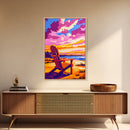 Adirondack Chair, Relaxing Beach Scene, Vacation Art, Vibrant Sunset, Canvas Print, Coastal Decor, Living Room Wall Art, Summer Vibes