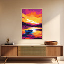 Canyon River, Golden Sunset, Majestic Landscape, Canvas Print, Desert Vibes, Adventure Wall Art, Nature Escape, Warm Earth Tones