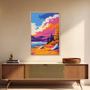 Autumn Lake, Nature Art, Fall Wall Decor, Mountain Reflection, Cozy Home Aesthetic, Rustic Style, Framed Canvas Print, Gift Idea