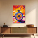 Compass Art, Adventure Theme, Travel Wall Decor, Nautical Aesthetic, Wanderlust Print, Office Inspiration, Framed Canvas Print, Gift