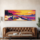 Coastal Sunset, Beach Canvas Print, Vibrant Ocean Art, Nature Wall Art, Colorful Home Decor, Framed Canvas Print, Tropical Wall Art