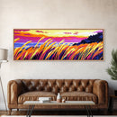 Wheat Field, Autumn Canvas Print, Vibrant Nature Art, Rustic Farmhouse Decor, Framed Canvas Print, Country Home Wall Art, Sunset Painting