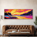 Fishing Net, Coastal Drift, Nautical Scene, Beach Sunset, Framed Canvas Print, Seaside Wall Art, Ocean Decor, Maritime Home Accent