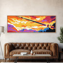 Fishing Rod, Mountain Stream, Outdoor Adventure, Nature Escape, Framed Canvas Print, Home Decor, Cabin Wall Art, Fisherman Gift