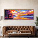 Fall Forest, River Reflection, Tranquil Nature Scene, Canvas Print, Cozy Cabin Wall Art, Living Room Aesthetic, Autumn Tones, Scenic Decor