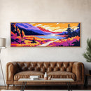 Mountain Valley, Serene Landscape Art, Wilderness Wall Decor, Framed Canvas Print, Tranquil Nature Painting, Large Wall Art, Gift Idea
