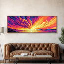 Sunset Explosion, Dramatic Sky, Colorful Abstract Landscape, Modern Home Decor, Canvas Print, Office Wall Art, Vibrant Art