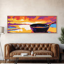 Sunset Pan, Kitchen Wall Art, Cooking Lover Gift, Modern Abstract, Warm Color Palette, Unique Artwork, Framed Canvas Print