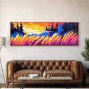Golden Meadow, Fall Landscape, Rustic Wall Art, Warm Colors, Cozy Aesthetic, Nature Lover Gift, Boho Home, Framed Canvas Print