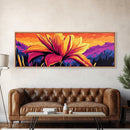 Blooming Lily, Floral Wall Art, Vibrant Flower Print, Nature Inspired Decor, Framed Canvas Print, Boho Home Art, Botanical Bedroom Decor