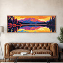 Alpine Reflection, Mountain Lake, Colorful Landscape, Adventure Wall Art, Framed Canvas Print, Nature Photography, Wilderness Decor