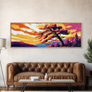 Windswept Tree, Dramatic Sky, Vibrant Sunset, Nature Scene, Canvas Print, Boho Wall Art, Modern Nature Decor, Unique Landscape