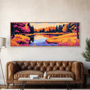 Autumn River, Fall Foliage Art, Nature Landscape, Warm Tones, Canvas Print, Cozy Home Decor, Rustic Wall Art, Seasonal Living Room Art