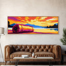 Driftwood Beach, Sunset Painting, Coastal Home Decor, Nature Lovers Art, Canvas Print, Relaxing Bedroom Art, Tropical Wall Art