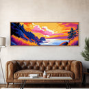 River Bend, Open Skies, Rolling Hills, Framed Canvas Print, Western Wall Art, Rustic Home Decor, Nature Scene, Cozy Country Style