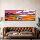 Marshland View, Nature Wall Art, Serene Landscape, Framed Canvas Print, Warm Colors, Tranquil Decor, Home Accent, Large Painting
