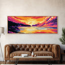 Ocean Wave, Sunset, Vibrant Colors, Canvas Print, Surfing Wall Art, Beach House Decor, Coastal Living Aesthetic, Ocean Lovers Gift