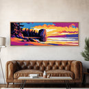 Cliffside Lake, Scenic Nature Print, Forest Reflection, National Park Art, Canvas Print, Outdoor Adventure, Living Room Wall Decor
