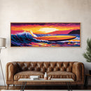 Ocean Adventure, Speedboat Waves, Adrenaline Art, Framed Canvas Print, Nautical Wall Decor, Sports Enthusiast Gift, Living Room Artwork