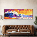 Majestic Waves, Surfing Paradise, Ocean Motion, Canvas Print, Beach House Wall Art, Coastal Theme, Relaxing Bedroom Art, Gift Idea