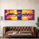 Tribal Totem Reflection, Native American Inspired Art, Abstract Wall Art, Cultural Statement Piece, Framed Canvas Print, Ethnic Decor
