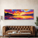 Sunset Dock, Serene Pier, Canvas Print, Landscape Art, Water Scene, Coastal Wall Decor, Relaxing Home Art, Living Room Wall Art