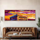 Wooden Box, Country Sunset, Canvas Print, Farmhouse Wall Art, Autumn Decor, Rustic Landscape Art, Warm Tones, Nature Wall Art