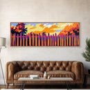 Picket Fence, Autumn Trees, Canvas Print, Cozy Fall Art, Warm Wall Decor, Rustic Landscape, Living Room Art, Country Farmhouse Decor