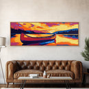 Canoe Lake, Sunset Serenity, Nature Escape, Canvas Print, Rustic Home Decor, Adventure Wall Art, Cabin Retreat, Peaceful Waterscape