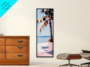 Palm Tree, Tropical, Beachy, Canvas Print, Summer Vibes Wall Art, Coastal Decor, Relaxing Seaside Painting, Minimalist Aesthetic