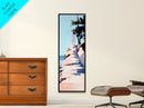 Serenity View, Ocean Horizon, Cliffside Dream, Framed Canvas Print, Beach Aesthetic, Coastal Living, Living Room Art, Minimalist Style