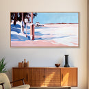 Winter Landscape, Snowy Field, Rustic Wall Decor, Farmhouse Art, Living Room Art, Framed Canvas Print, Winter Scene, Serene Home Art