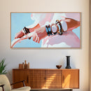 Modern Fashion, Bold Jewelry, Chic Art, Framed Canvas Print, Contemporary Wall Art, Feminine Decor, Minimalist Aesthetic, Bedroom Art