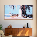 Southern Charm, Historic Landscape, Rustic Wall Art, Framed Canvas Print, Serene Atmosphere, Tranquil Decor, Vintage Style, Country Home