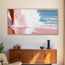 Ocean Waves, Beach Painting, Coastal Decor, Relaxing Seascape, Minimalist Artwork, Bathroom Wall Art, Framed Canvas Print, Tropical Aesthetic
