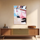 Sailboat, Coastal Painting, Nautical Wall Art, Beach House Decor, Framed Canvas Print, Living Room Wall Art, Seaside Print