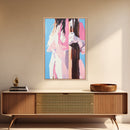 Woman Holding Tree, Abstract Portrait, Canvas Print, Feminine Art, Modern Wall Decor, Minimalist Wall Art, Aesthetic Painting