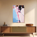 Floral Reflection, Dreamy Water Art, Pastel Painting, Feminine Wall Decor, Tranquil Aesthetic, Bedroom Wall Art, Framed Canvas Print