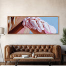 Seashell Bracelet, Coastal Jewelry, Ocean Inspired Art, Framed Canvas Print, Boho Decor, Minimalist Aesthetic, Summer Wall Artwork