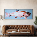 Vibrant Fish, Abstract Art, Ocean Lover Decor, Modern Coastal Home, Colorful Wall Art, Canvas Print, Unique Nautical Aesthetic