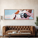 Western Girl, Cowgirl Aesthetic, Feminine Art, Framed Canvas Print, Rustic Wall Art, Minimalist Art, Boho Decor, Bedroom Art
