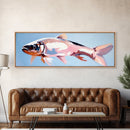 Fish, Ocean Wildlife, Coastal Art, Framed Canvas Print, Nautical Wall Art, Minimalist Decor, Beach House Art, Dining Room Art