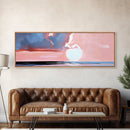 Sunset Glow, Ocean Horizon, Beach Scene, Modern Coastal, Framed Canvas Print, Minimalist Wall Art, Living Room Decor, Gift Idea